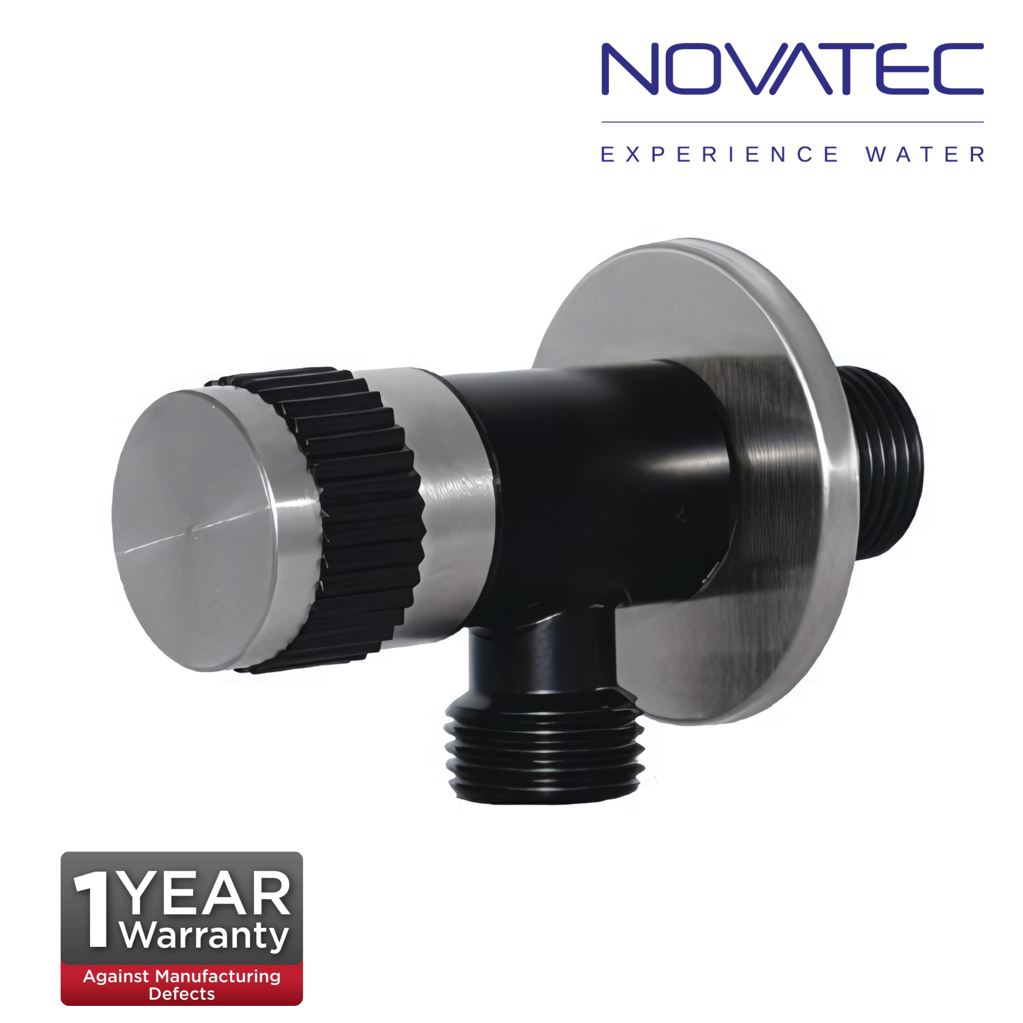 Novatec CP Angle Valve With Wall Flange (AV303E-BL)